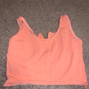 peach tank crop top